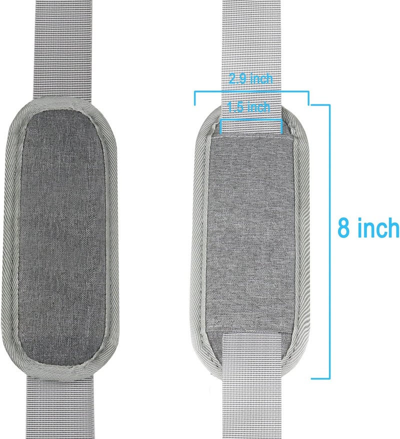 AREYLO Shoulder Strap, Durable 55" Universal Replacement Laptop Shoulder Strap, Adjustable Comfortable Belt with Metal Hooks for Briefcase, Computer Messenger Bag, Laptop Case Luggage/Duffel/Camera, (Grey) - Image 4